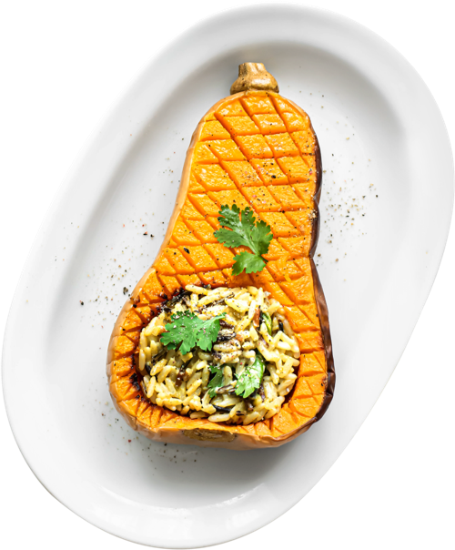 vi que kitchen Cơm lứt hạt sen om bí đỏ