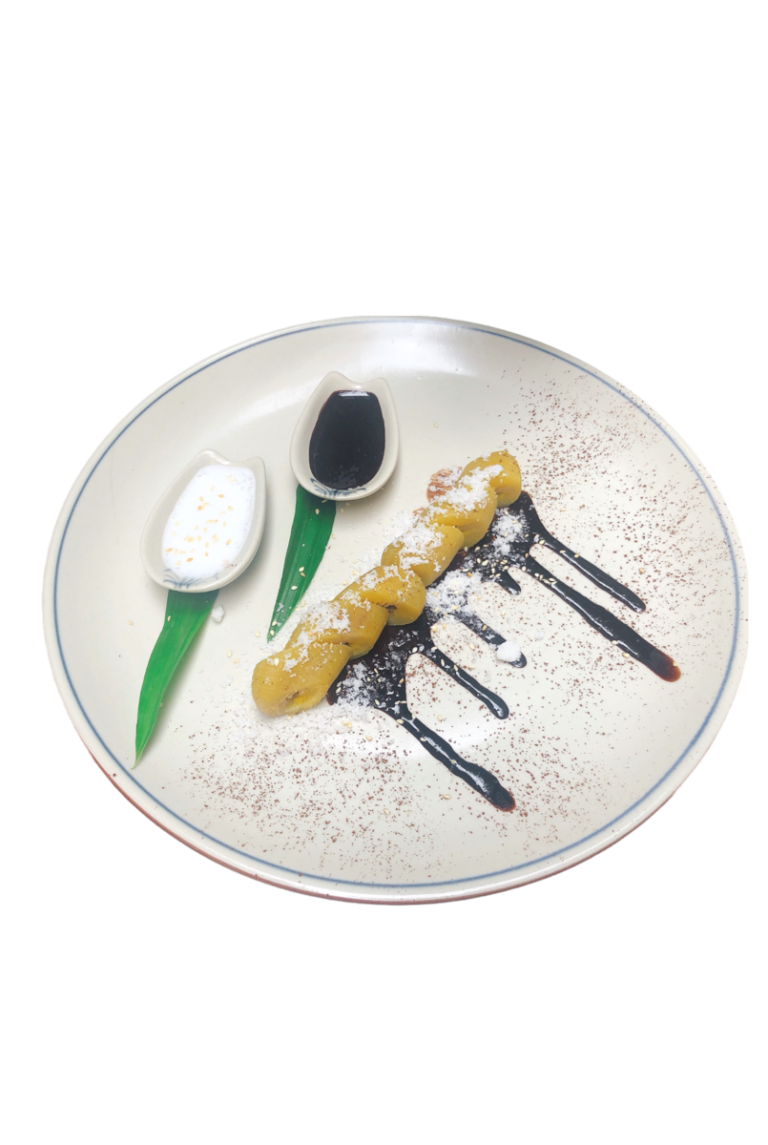 vi que kitchen chuoi hap nuoc cot dua