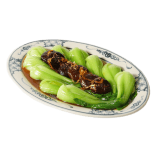 vi que kitchen cai thia sot nam dong co sauteed bok choy with shiitake mushroom Nhà hàng chay Vì Quẻ Kitchen