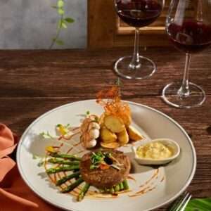 Chân nấm sốt tartare, món chân nấm hương chay ăn kèm sốt tartare và khoai tây