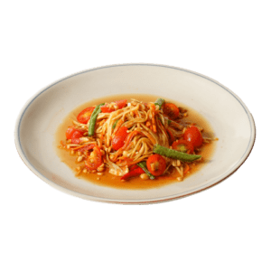 Gỏi đu đủ, món gỏi đu đủ chay chua ngọt, có hương vị Thái - Nhà hàng chay Vì Quẻ Kitchen