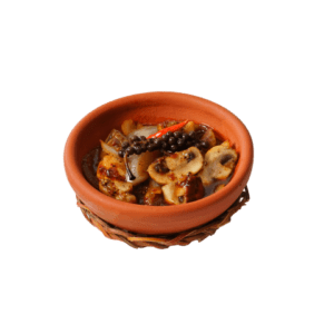 Nấm mỡ kho tiêu (Braised button mushroom with pepper)- Nhà hàng chay Vì Quẻ Kitchen